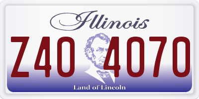 IL license plate Z404070