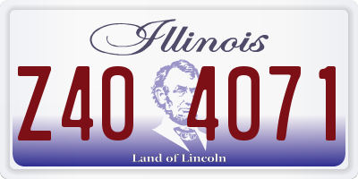 IL license plate Z404071
