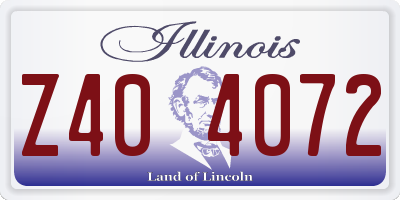 IL license plate Z404072