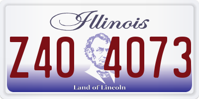 IL license plate Z404073