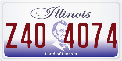 IL license plate Z404074