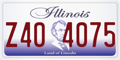 IL license plate Z404075