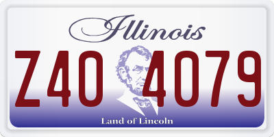 IL license plate Z404079