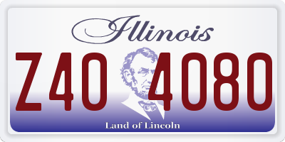 IL license plate Z404080