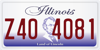 IL license plate Z404081