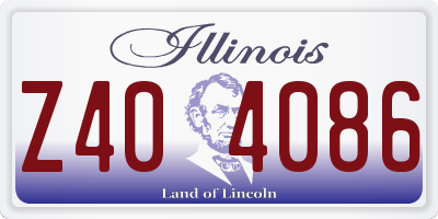 IL license plate Z404086