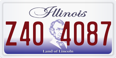 IL license plate Z404087