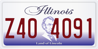IL license plate Z404091
