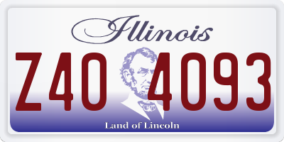 IL license plate Z404093
