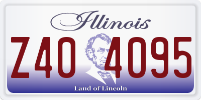 IL license plate Z404095