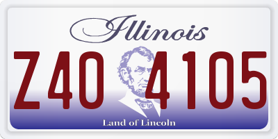 IL license plate Z404105
