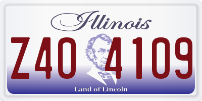 IL license plate Z404109