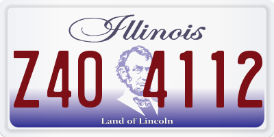 IL license plate Z404112