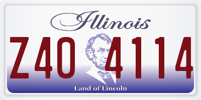 IL license plate Z404114