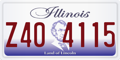 IL license plate Z404115