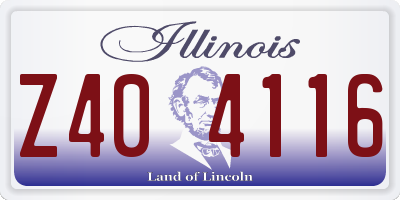 IL license plate Z404116