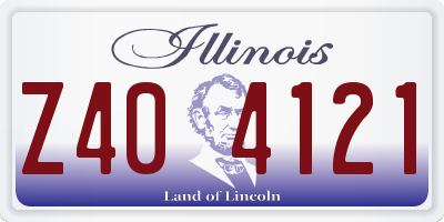 IL license plate Z404121