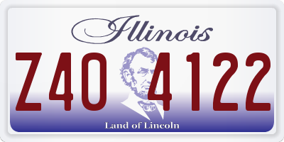 IL license plate Z404122