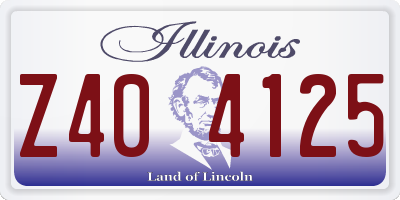 IL license plate Z404125