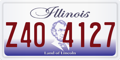 IL license plate Z404127