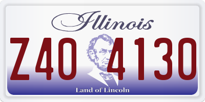 IL license plate Z404130