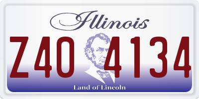 IL license plate Z404134