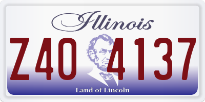 IL license plate Z404137