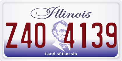 IL license plate Z404139