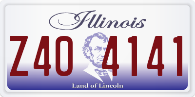 IL license plate Z404141