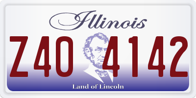 IL license plate Z404142