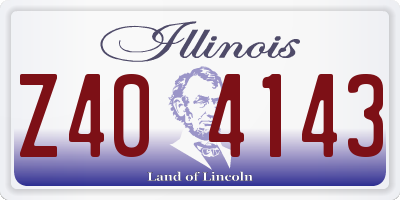 IL license plate Z404143