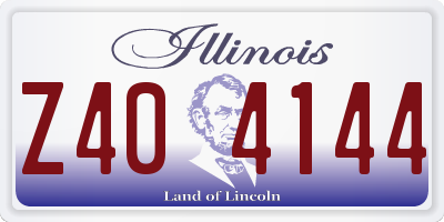 IL license plate Z404144