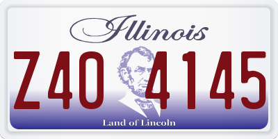IL license plate Z404145