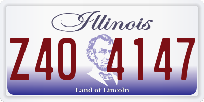 IL license plate Z404147