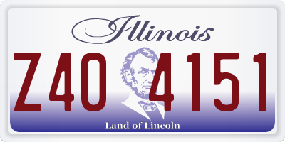 IL license plate Z404151