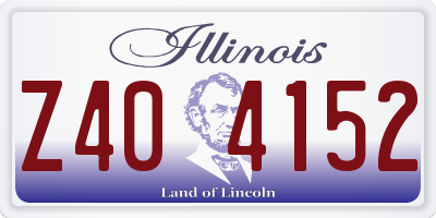 IL license plate Z404152
