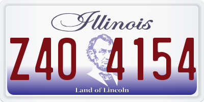 IL license plate Z404154