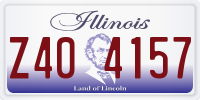 IL license plate Z404157