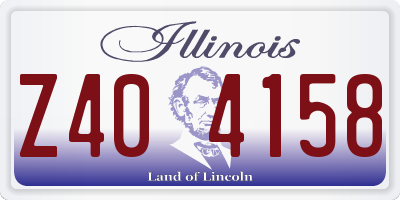IL license plate Z404158