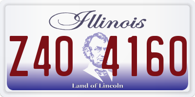 IL license plate Z404160