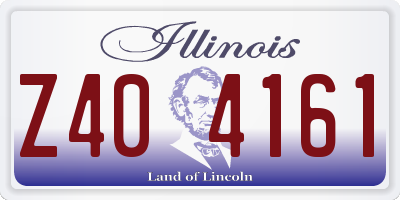 IL license plate Z404161