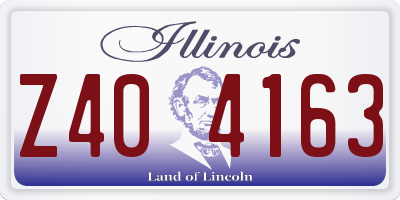 IL license plate Z404163
