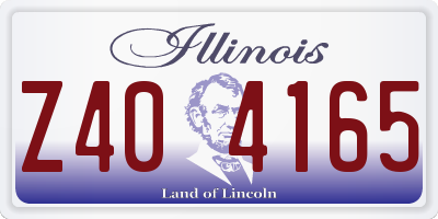 IL license plate Z404165