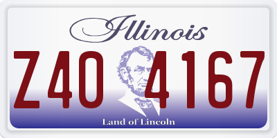 IL license plate Z404167