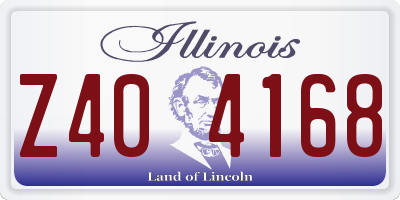 IL license plate Z404168