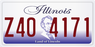 IL license plate Z404171