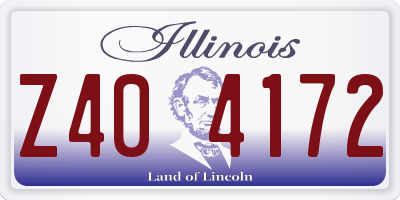 IL license plate Z404172