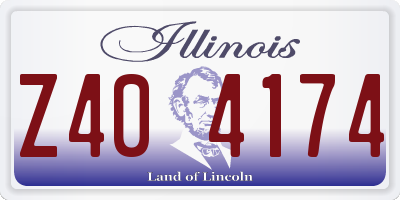 IL license plate Z404174