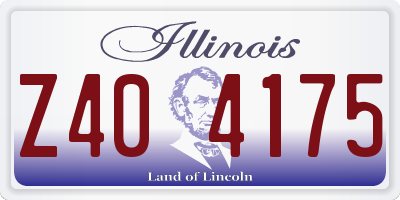 IL license plate Z404175