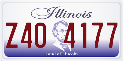 IL license plate Z404177